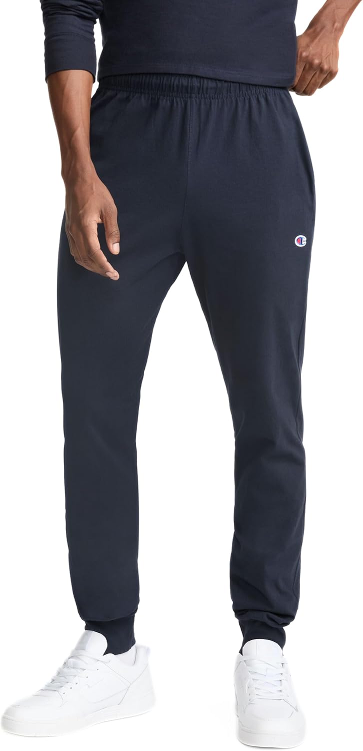 Detalle de Champion Men's Joggers, Everyday Cotton, Lightweight Lounge Knit Pants for Men (31" Inseam)