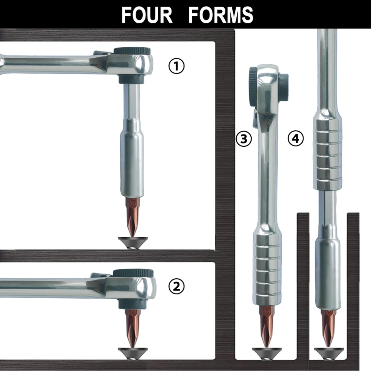 Thumbnail 5 de BAKESHU Chiave a cricchetto magnetica mini con punte (72 denti) per auto, bici e fai da te