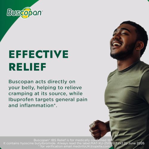 Thumbnail 5 de Buscopan IBS Relief Tablets 60 (Hyoscine butylbromide) – Quick Source‑Targeted Belly Pain Relief