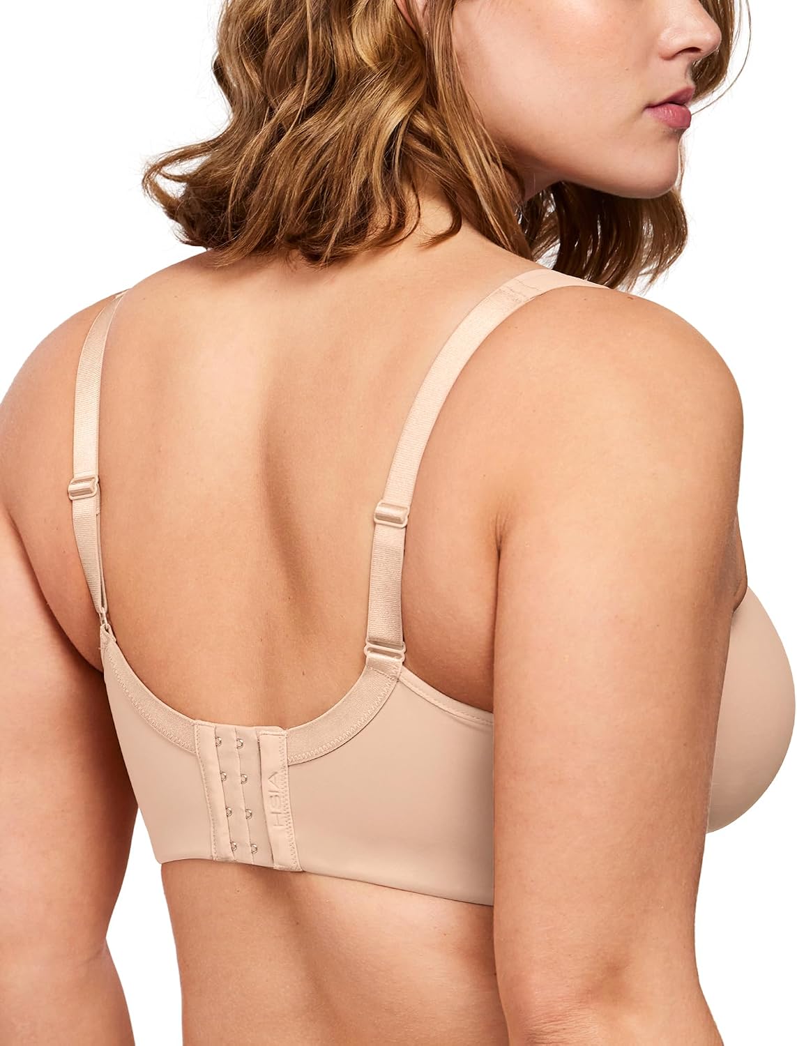 Detalle de HSIA Joan Minimizer Bra for Women, Full-Coverage Underwire T-Shirt Bra