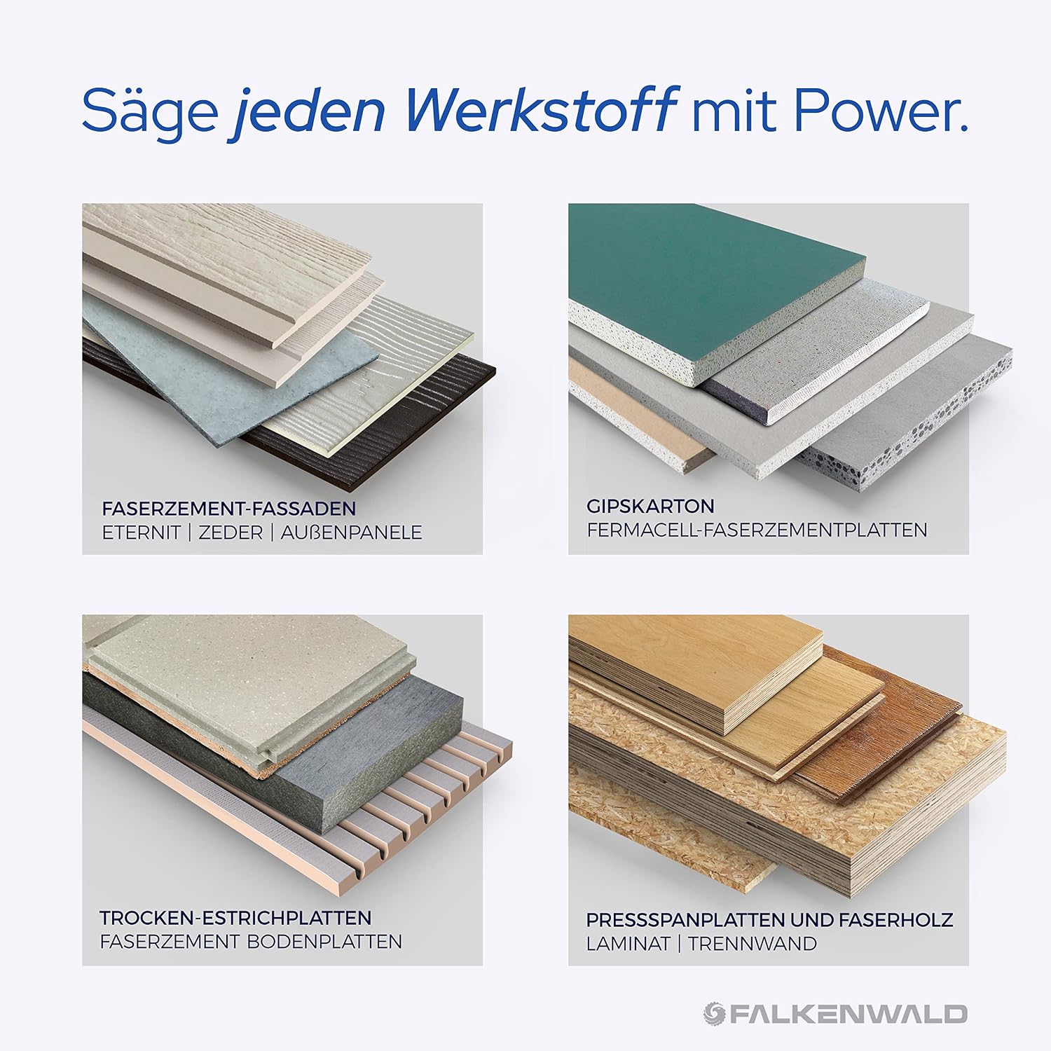 Thumbnail 1 de FALKENWALD Sägeblatt Faserzement 160x20mm