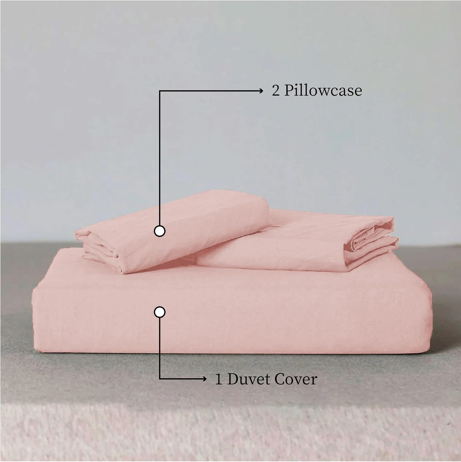 Thumbnail 4 de Funky Gadgets Double Duvet Set Blush Pink Blush