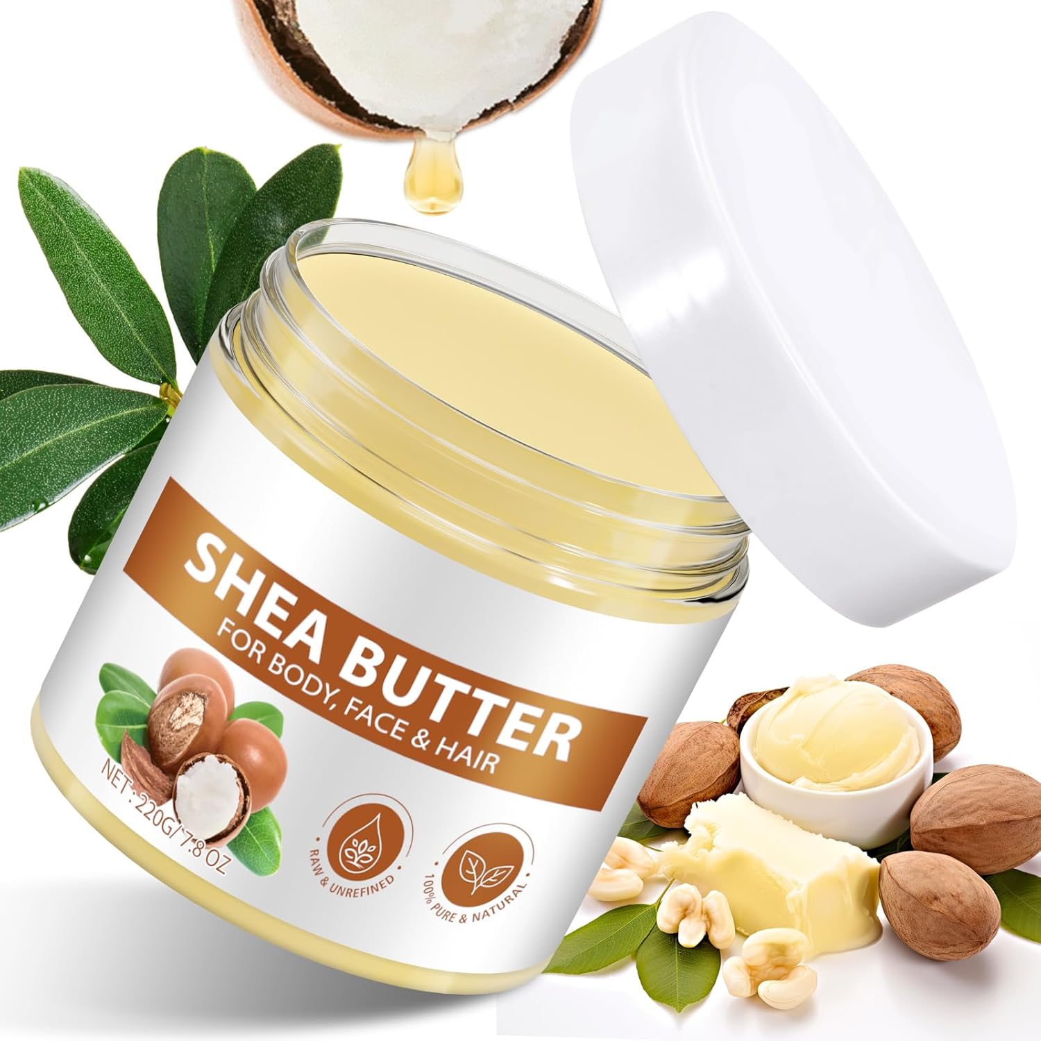 Detalle de Sheabutter Unraffiniert & Roh 220g 100% Reine Bio Kosmetik
