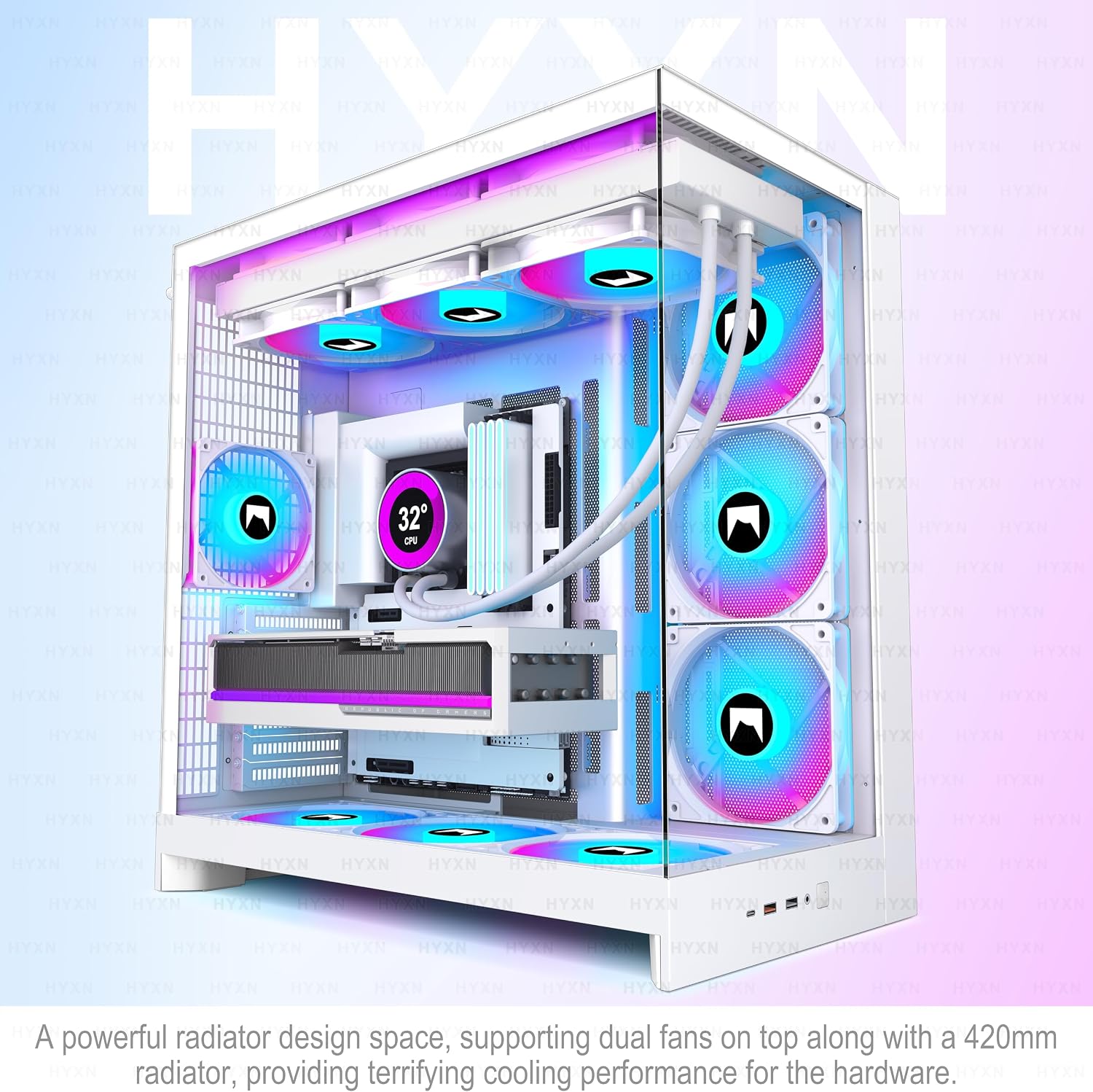 Detalle 2 de HYXN ATX PC Case H2