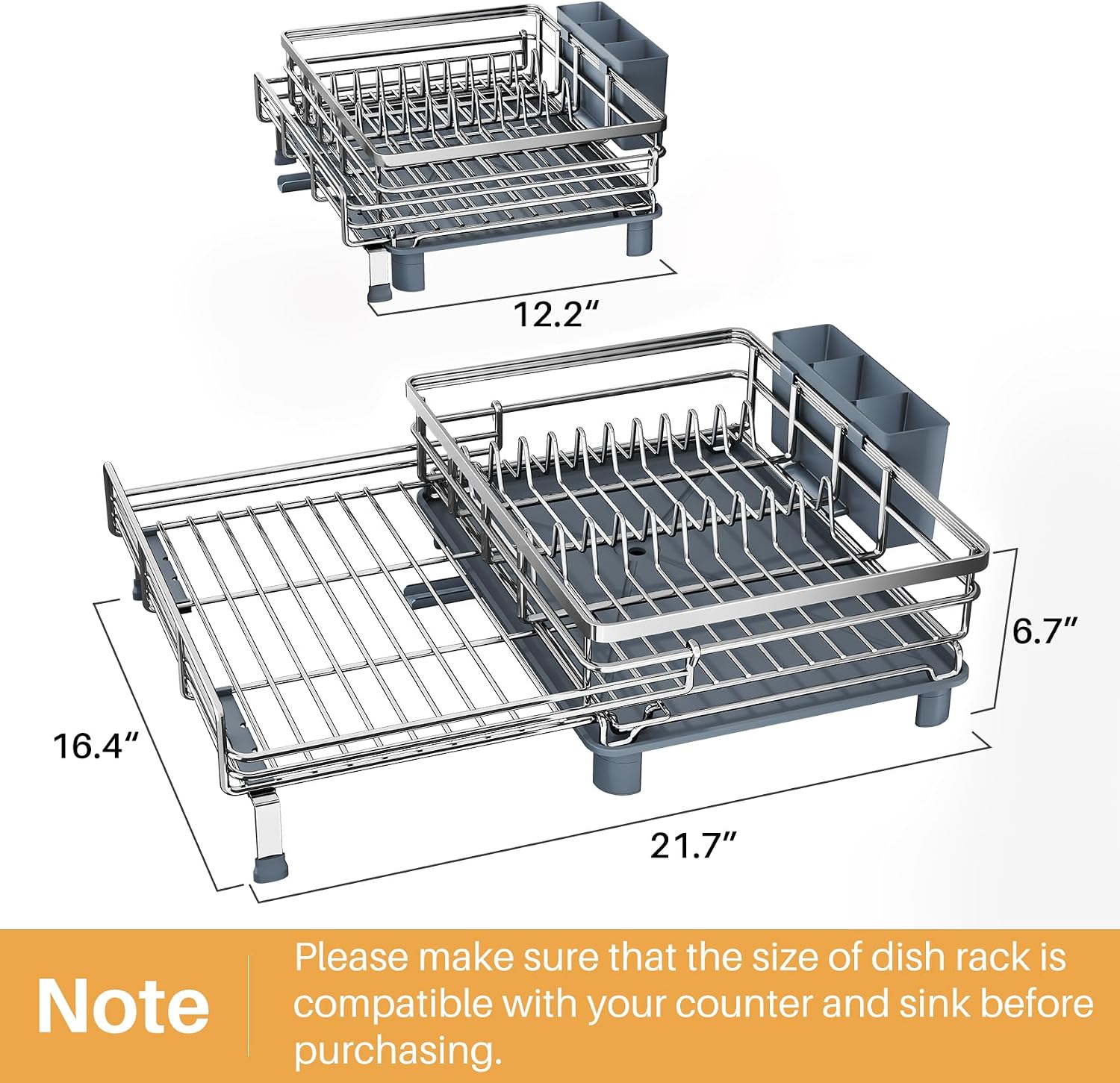 Detalle de SNTD Dish Drying Rack, Stainless Steel