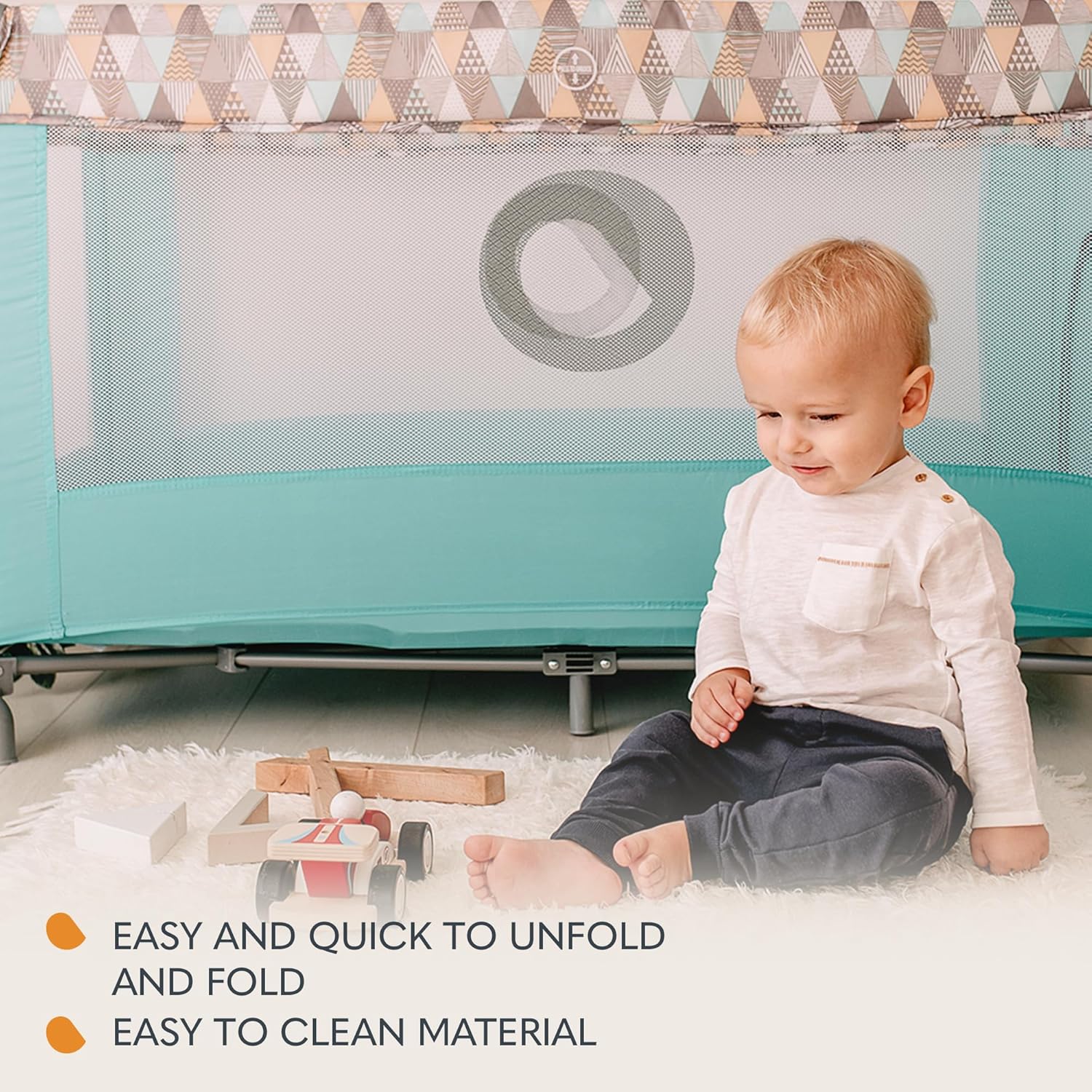 Detalle de Lionelo STEFI 2-in-1 Travel Cot & Baby Zone: Portable Sleep & Play Aid for Babies to Toddlers