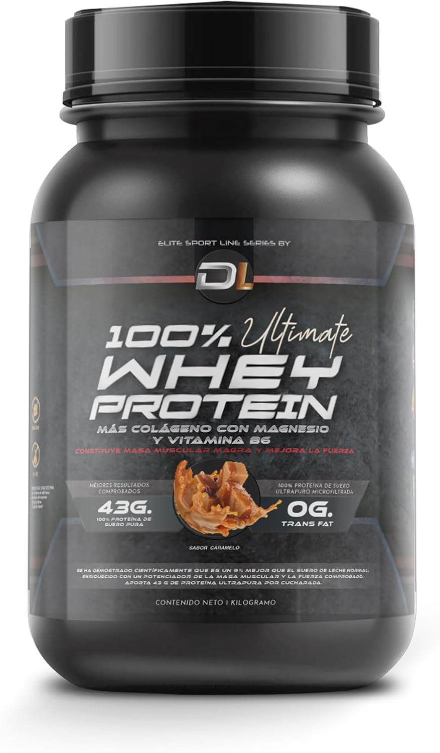 Detalle de Whey Protein Caramelo 1kg de Healthy FUSION: proteína en polvo con colágeno, magnesio y aminoácidos para músculo y recuperación