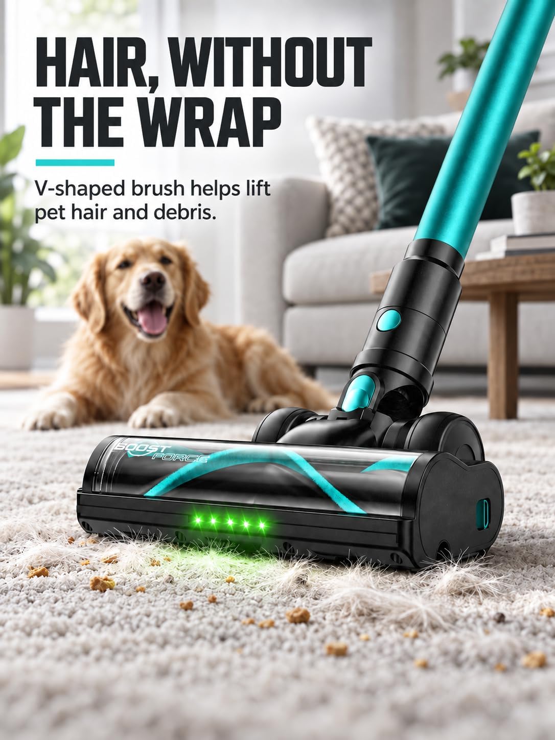 Detalle de OIRFND Cordless Stick Vacuum, 58KPa
