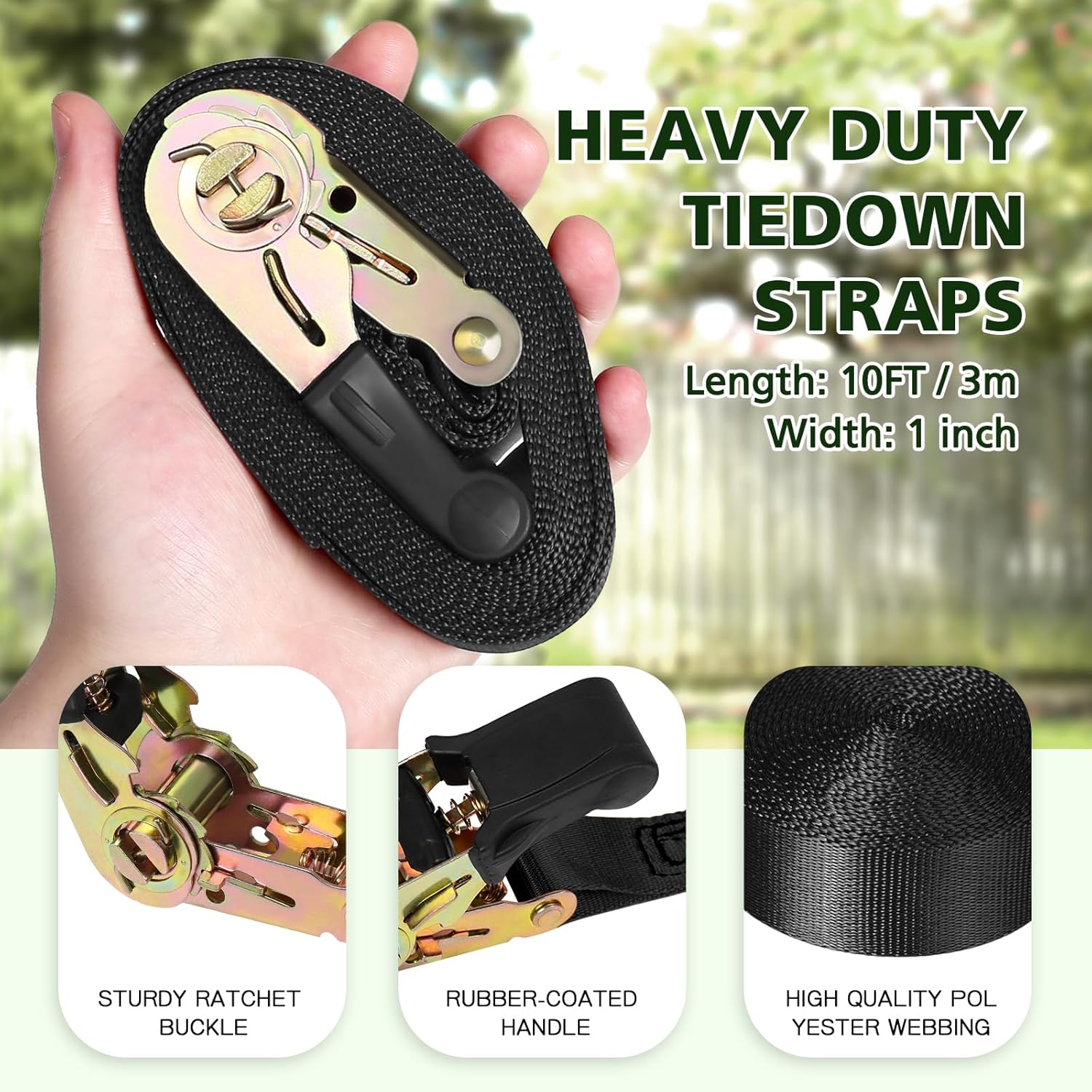 Detalle de TOPNEW 12 Ninja Tree Climbing Holds for Kids and Adults with 6 Ratchet Straps – Durable Outdoor Ninja Warrior Training