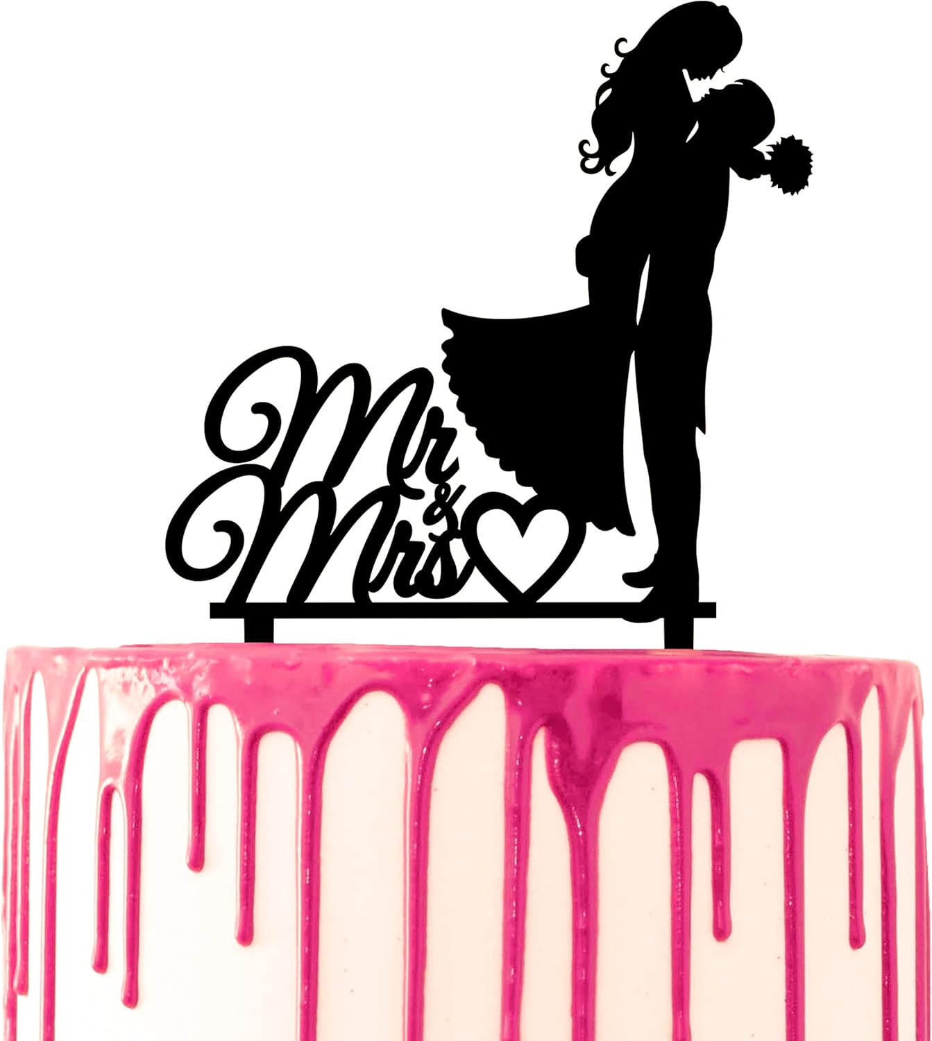 Thumbnail 5 de CARISPIBET Wedding Anniversary Cake Topper – Couple Forehead Kiss with Two Playful Daughters