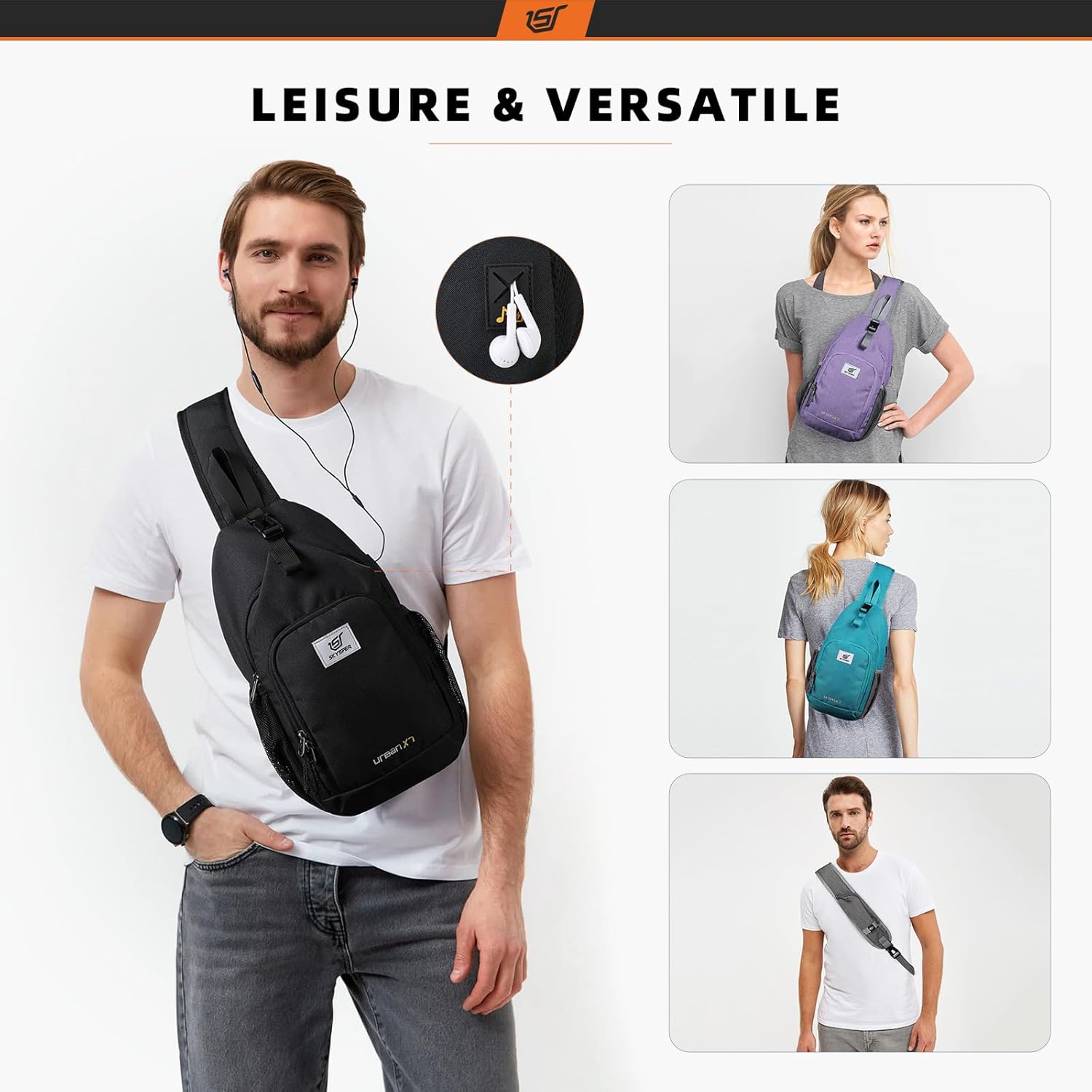 Detalle 2 de SKYSPER Sling Bag RFID 7L
