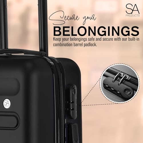 Thumbnail 2 de SA Products Cabin Suitcase | 34L Carry On with 55x40x20 Dimensions and Combination Lock