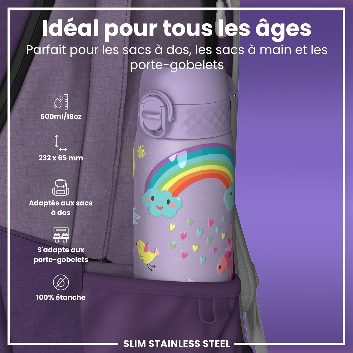 Detalle 2 de Ion8 Gourde inox 600ml đ„€