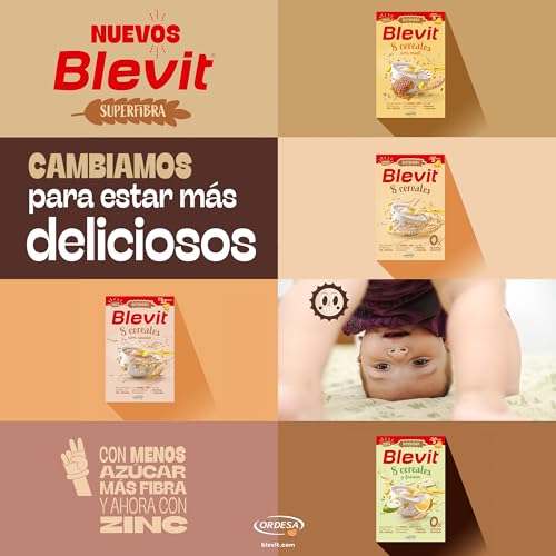 Detalle de Blevit Superfibra 8 Cereales 500 g, papilla para bebé desde los 5 meses