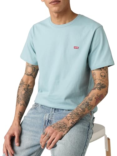 Detalle de Levi's SS Original HM Tee Stone Blue Jersey – Bleu Pierre, taille S