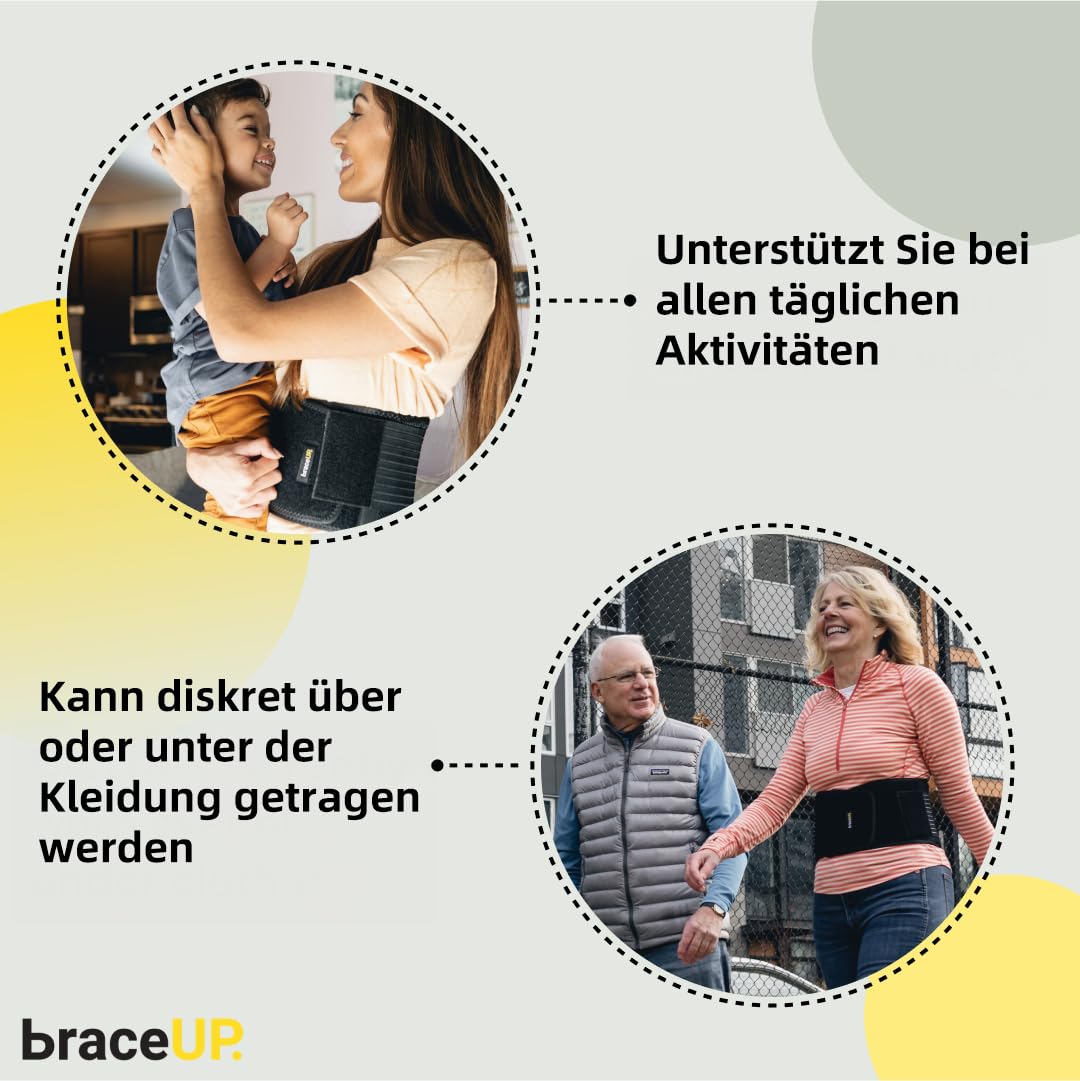 Thumbnail 3 de BraceUP Rückengurt – atmungsaktive Lendenwirbelstütze, 70–90 cm (S/M)