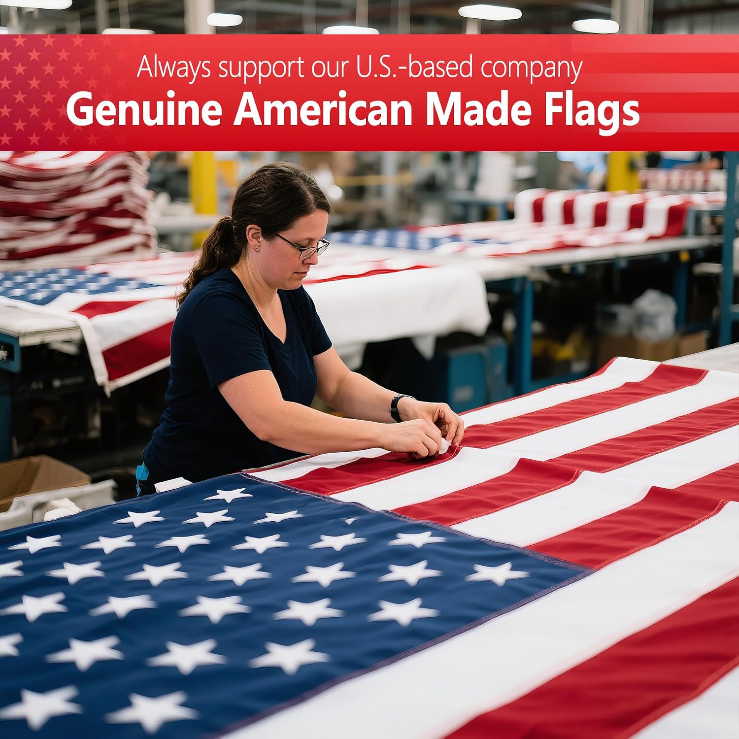Detalle de VIPMEN 4 x 6 ft American Flag, Nylon with Embroidered Stars