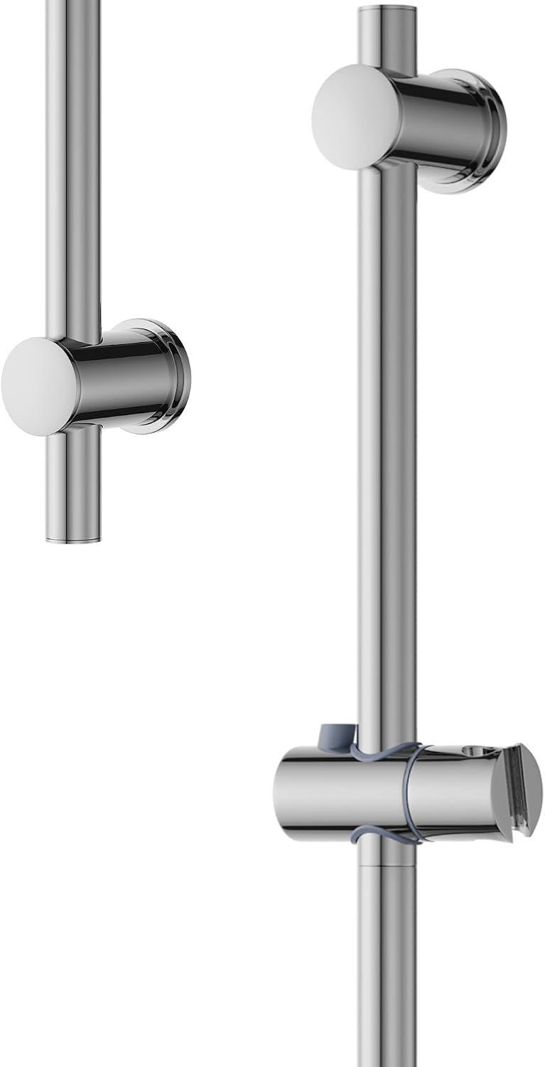 Detalle de MORADO: Barra scorrevole per doccia in acciaio inox 68 cm, finitura cromata, regolabile in altezza