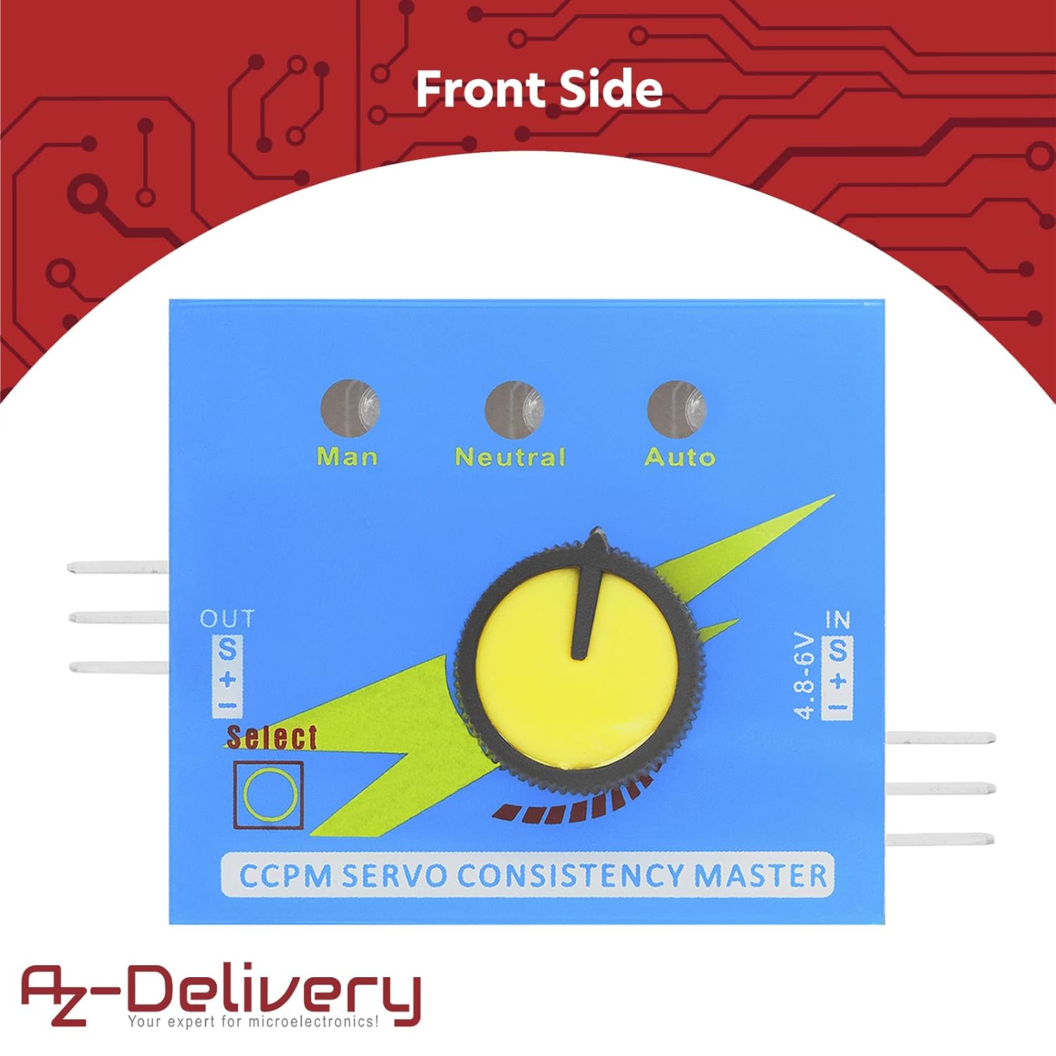 Thumbnail 2 de AZDelivery 3x Multi Servo Tester 3CH: controllo velocità/corrente per servi e setup ESC (con e-book)