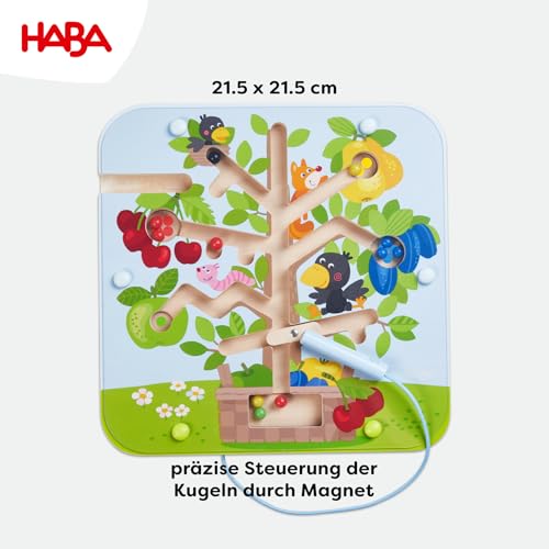 Detalle de HABA Magnetspiel Obstgarten – Labyrinth mit Magnetstift aus Holz