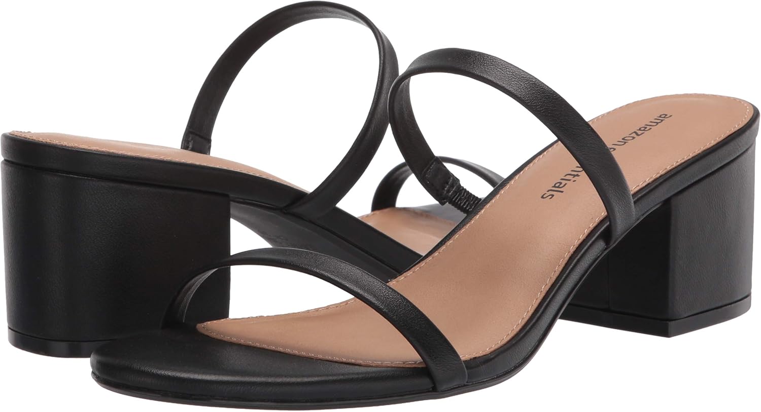 Thumbnail 6 de Amazon Essentials Damen Dünne Pantolette mit zwei Riemen und Absatz – bequeme Block-Heel-Sandale