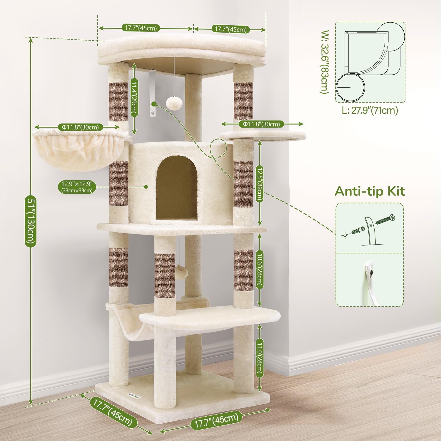 Thumbnail 6 de Globlazer Cat Tree, 51-Inch
