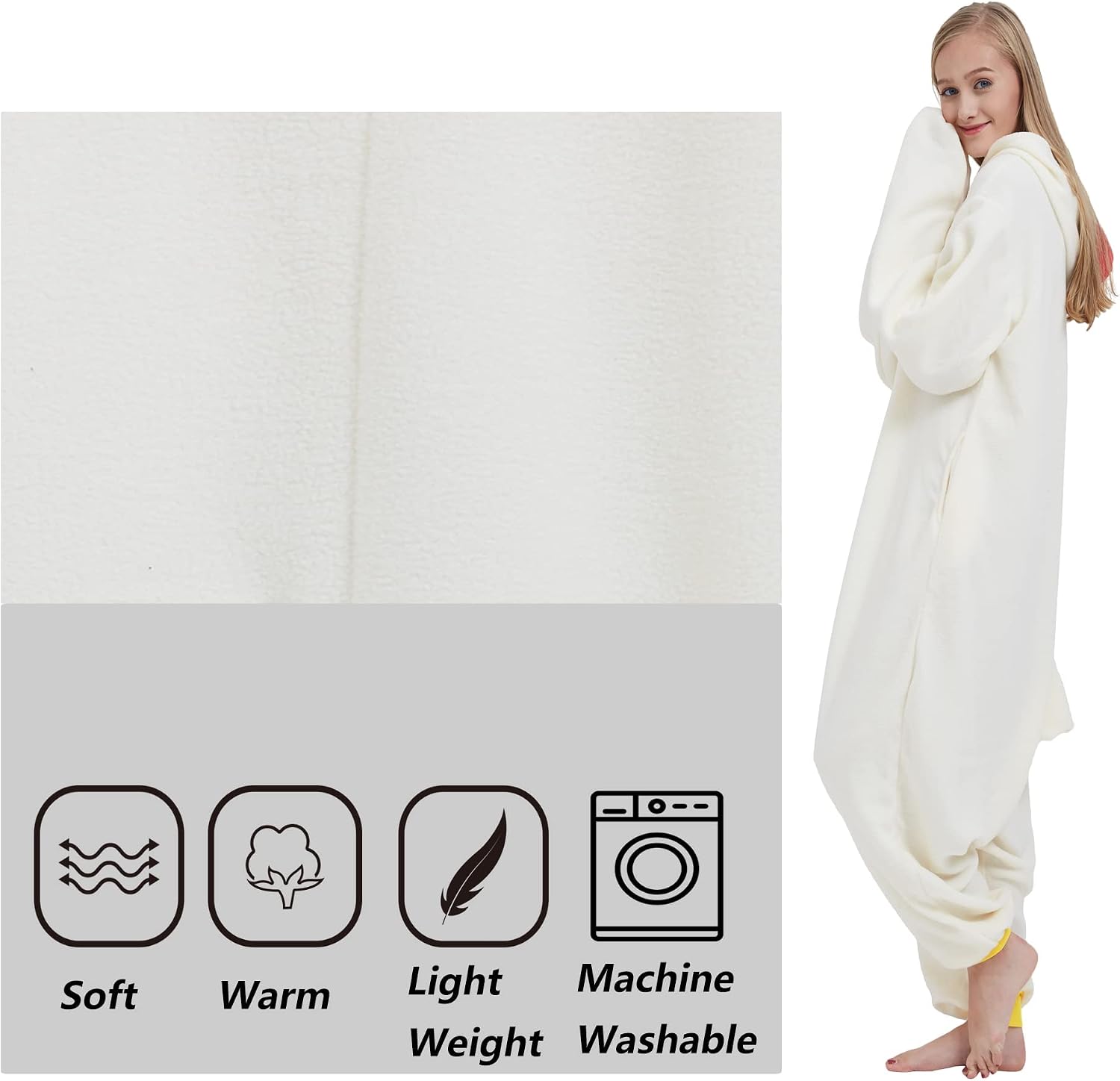 Detalle 1 de SimZoo Tier Onesie Pyjama aus 100 % Fleece