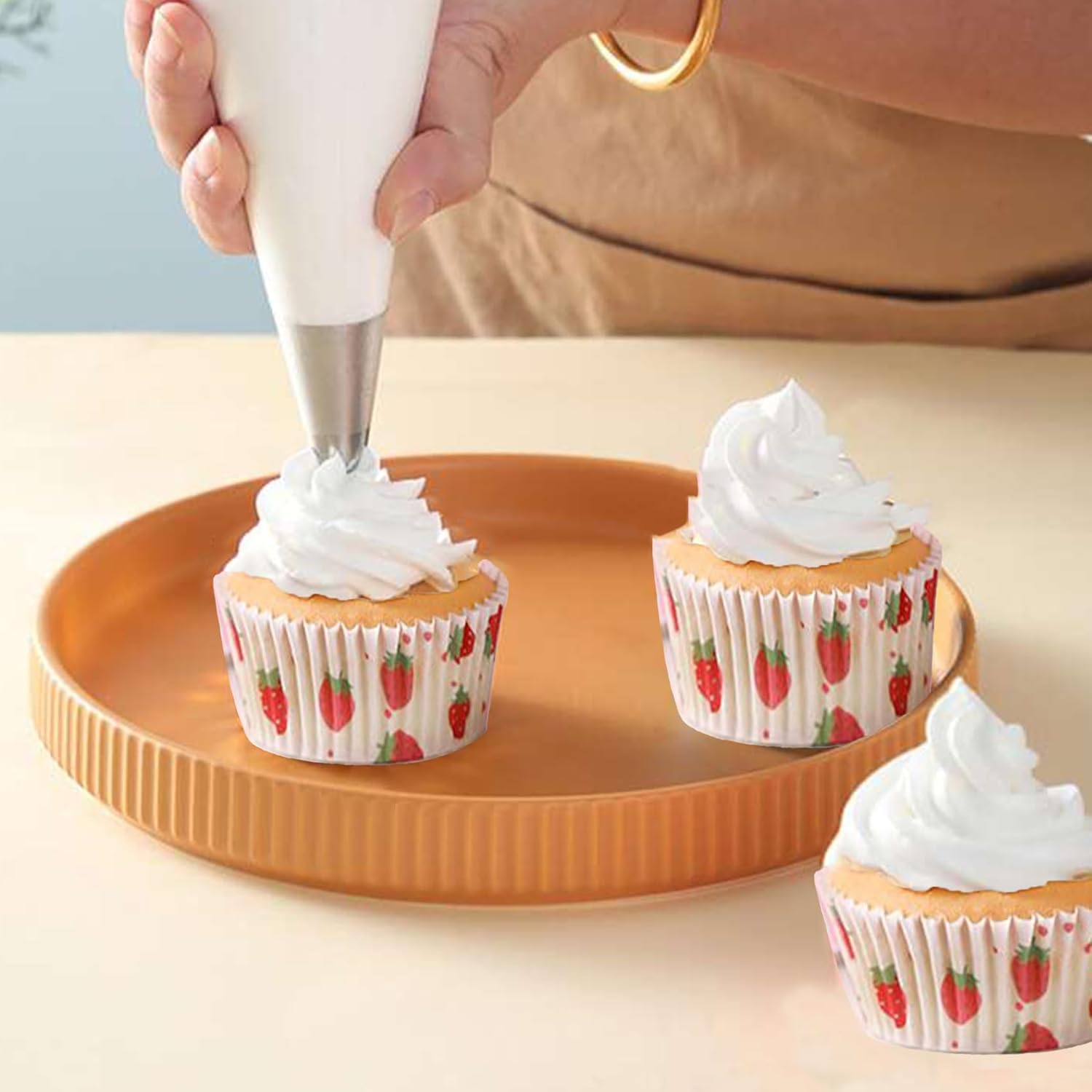 Thumbnail 4 de LIVELYPET Cupcake Liners (100er-Pack) aus lebensmittelechtem Papier, Standard-7-cm-Formen bis 230 °C