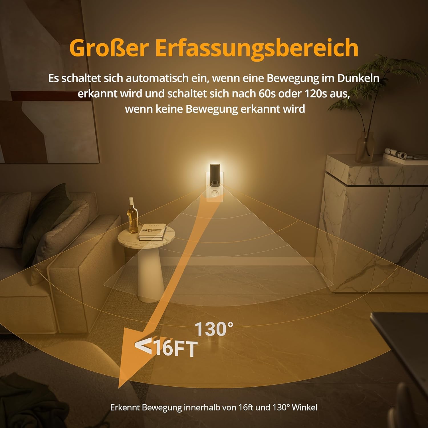 Thumbnail 3 de Lyridz Nachtlicht Bewegungsmelder 300°