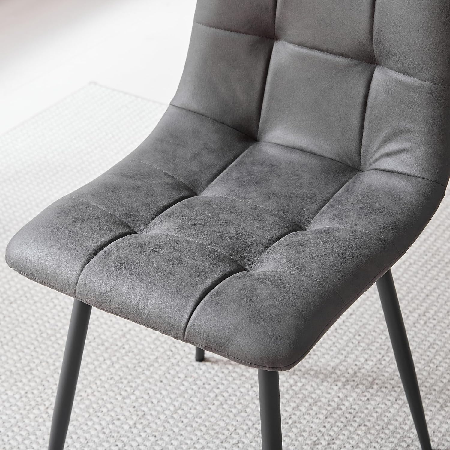 Thumbnail 4 de BenyLed BNY-9GE eetkamerstoelen, set van 6 in donkergrijs kunstleer
