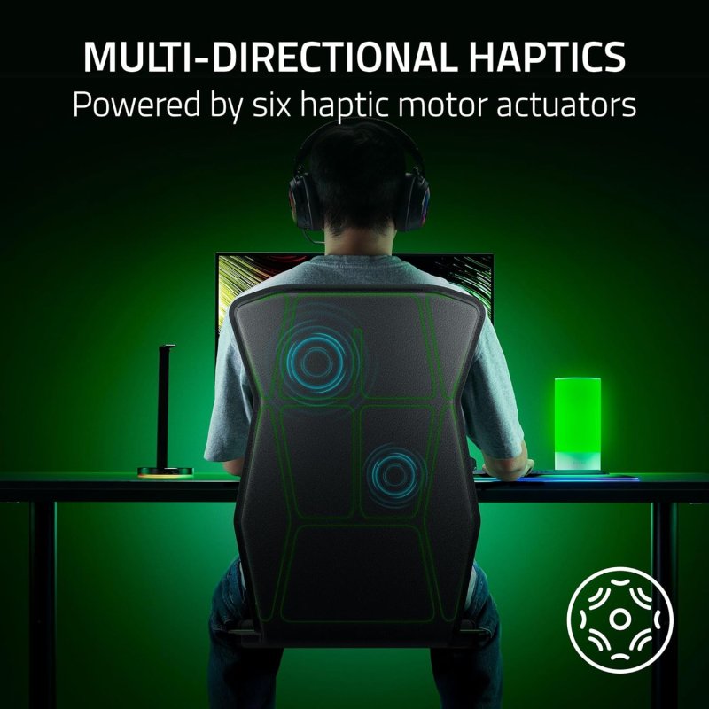 Detalle de Razer Freyja: Cojín háptico con Sensa HD Haptics para Juego inmersivo