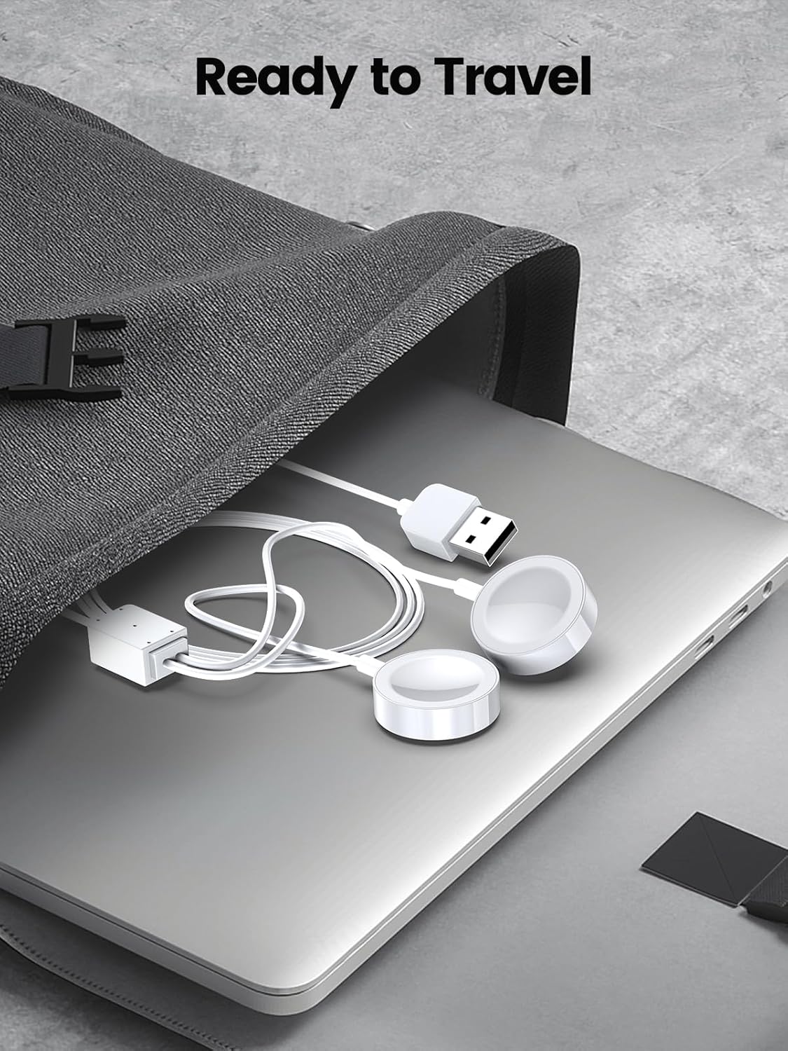 Thumbnail 4 de Dual Watch Charger Cable for Apple Watch (Magnetic Wireless) – Portable iWatch Charging Lead (Adapter Not Included)