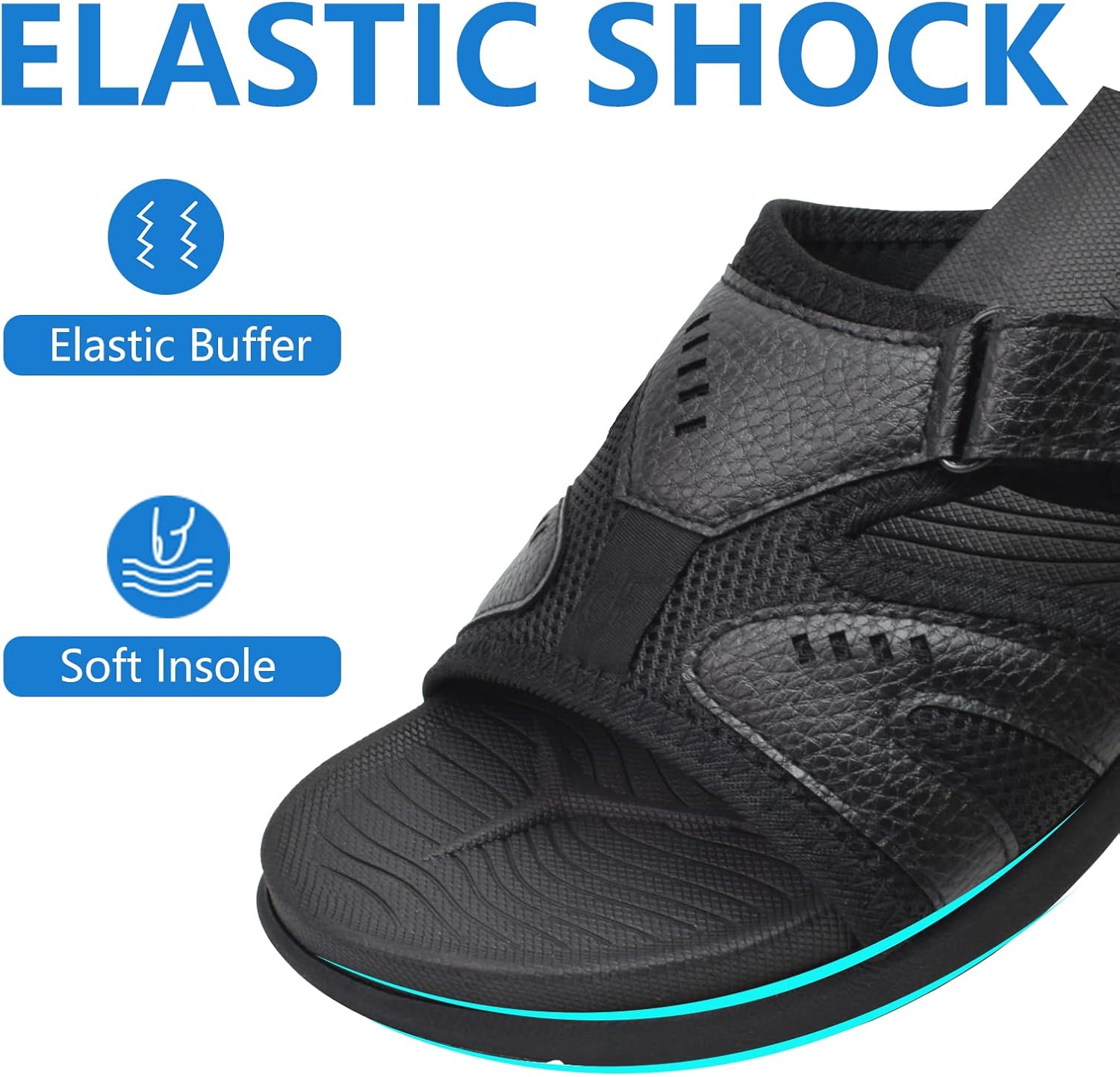 Detalle de COFACE Men's Sport Recovery Sandals with Plantar Fasciitis Support