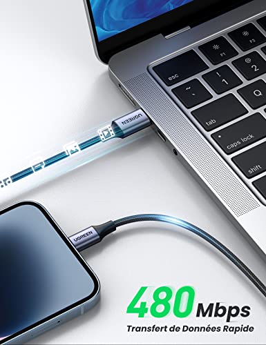 Thumbnail 3 de UGREEN Câble Lightning vers USB C MFi certifié — Charge rapide et transfert fiable (1 m)