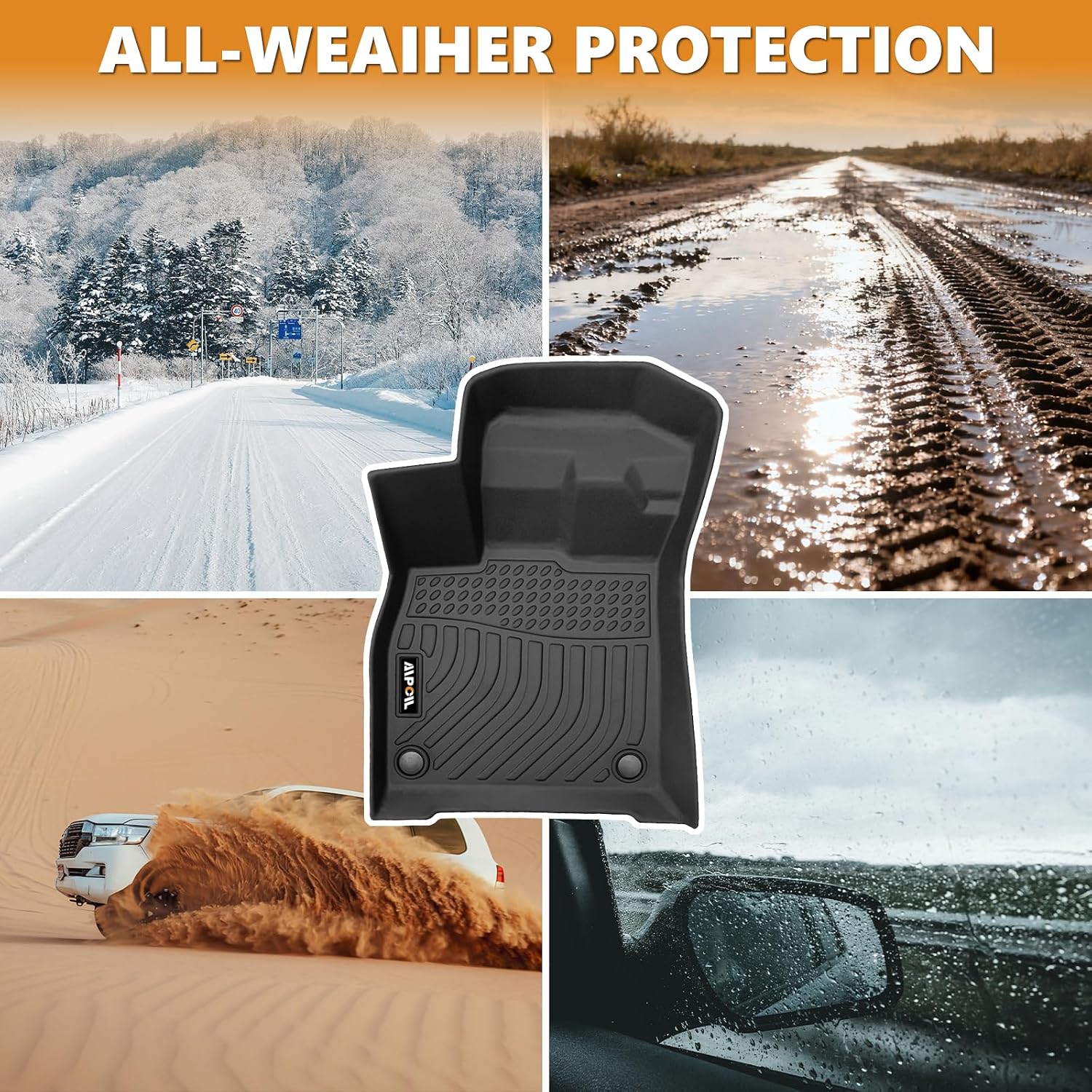 Detalle 2 de AIPOIL Floor Mats Mazda 3 2019-2025 Sedan