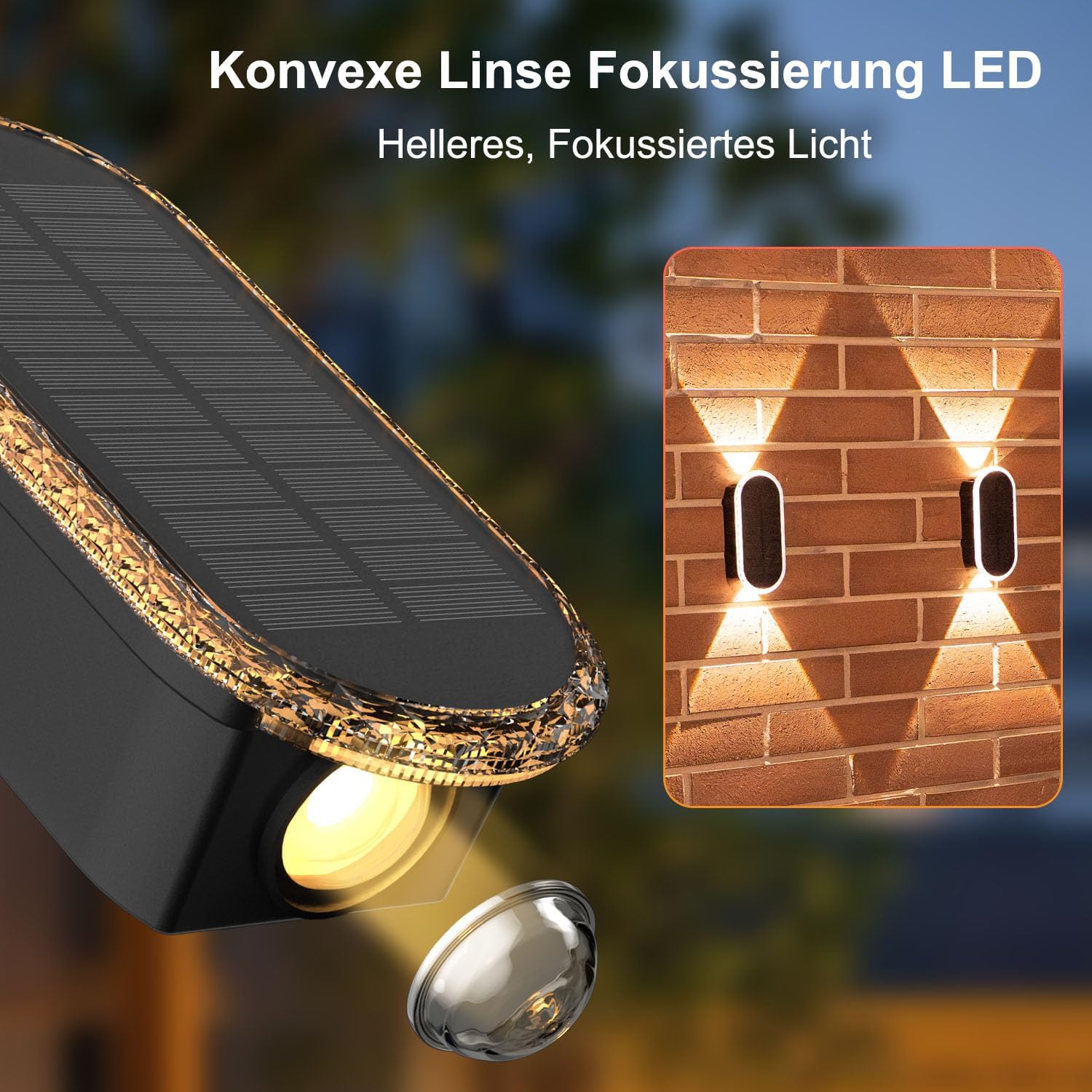 Thumbnail 2 de ELLASAY Solar Wandleuchte IP65 6er Set