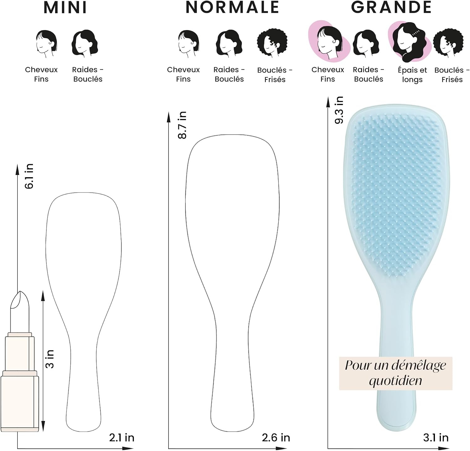 Detalle de Tangle Teezer Ultimate Detangler 325 picots 💇♀