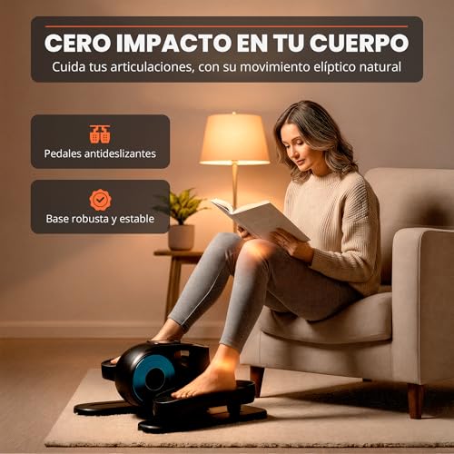 Detalle 2 de JUPPLIES Mini Elíptica Eléctrica para Personas Mayores: 12 Velocidades, Control Remoto y Pantalla LED