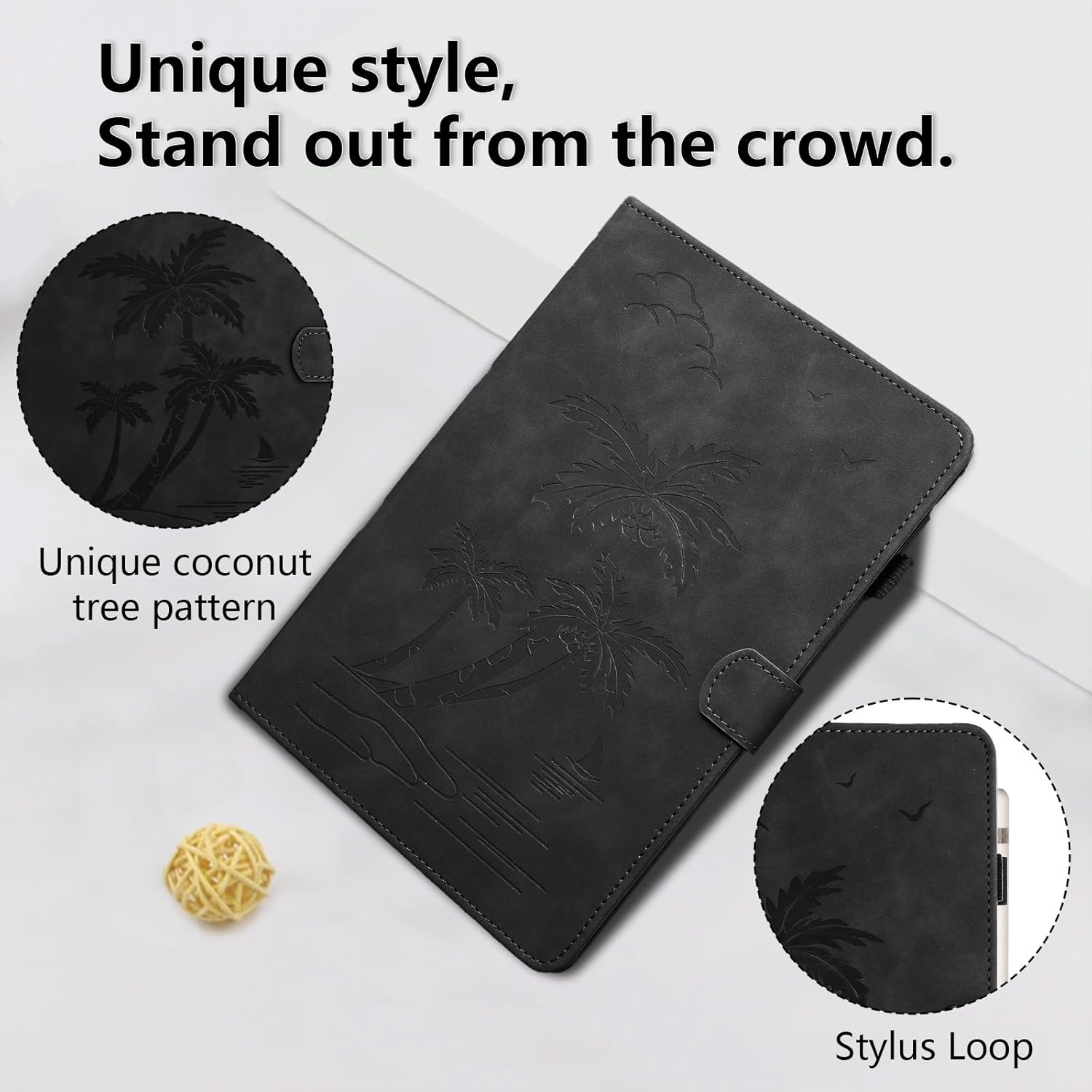 Thumbnail 5 de Oduio Hülle für iPad mini 7,9 Zoll – Premium PU Leder Folio mit Kartenschlitz und Sleep/Wake, Schwarz