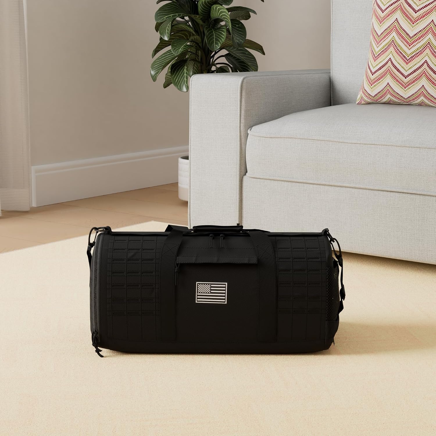 Detalle 2 de Sac de sport tactique QT&QY 40L avec compartiment chaussures et conception type Molle