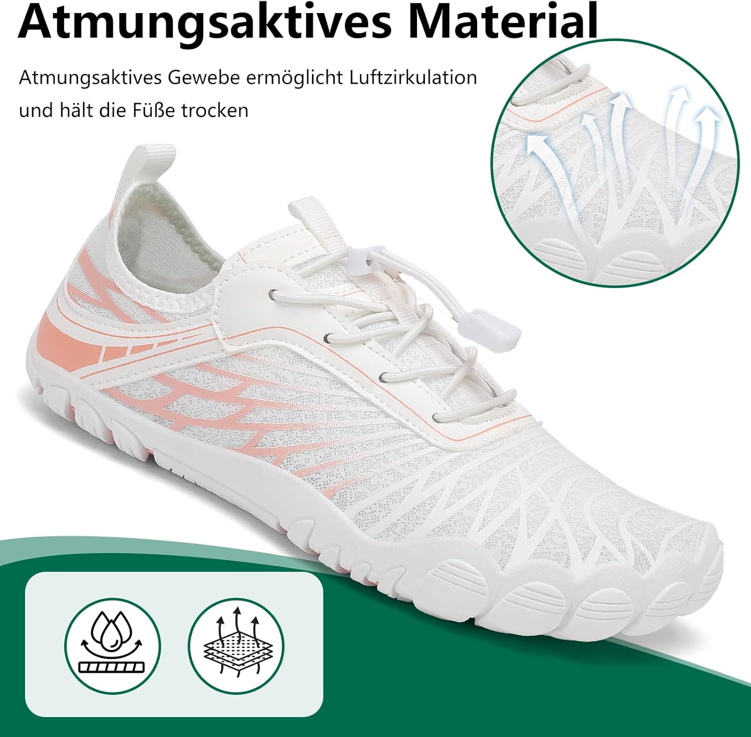 Thumbnail 5 de SAGUARO Damen Barfußschuhe Leicht – Atmungsaktiv, Schnell Trocknend, Breite Zehenbox, Gr. 35–43