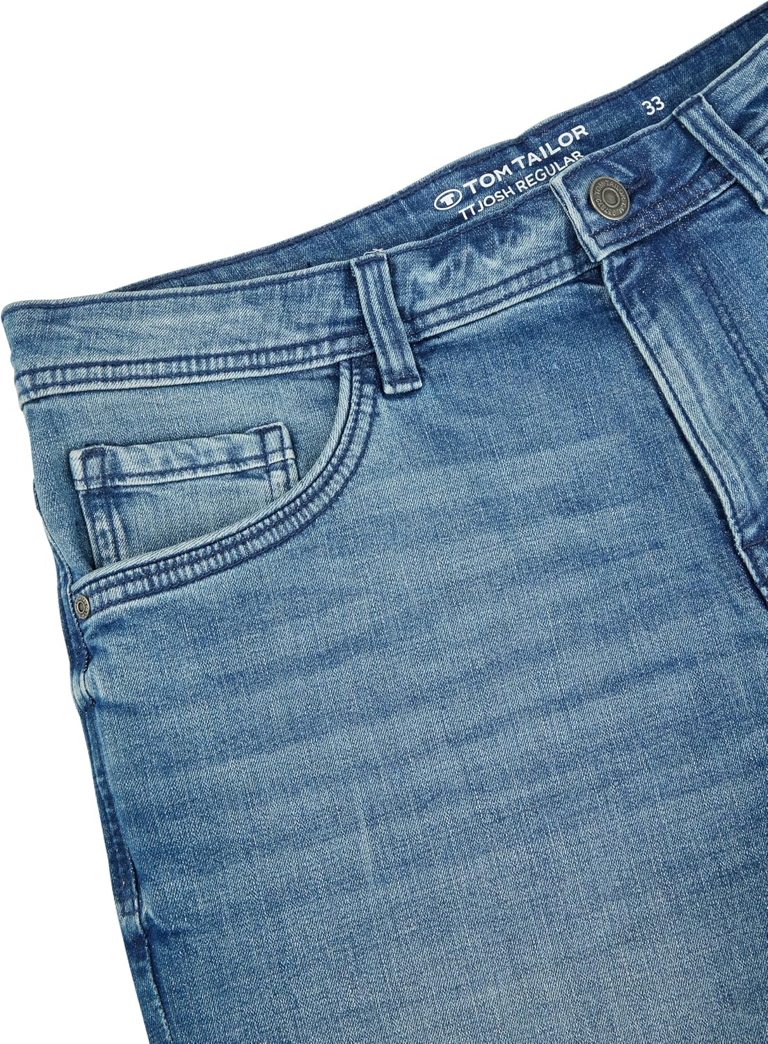 Detalle de TOM TAILOR Jeans Shorts Herren TTJOSH Regular Slim Fit – Denim Kurz, Blau/Schwarz