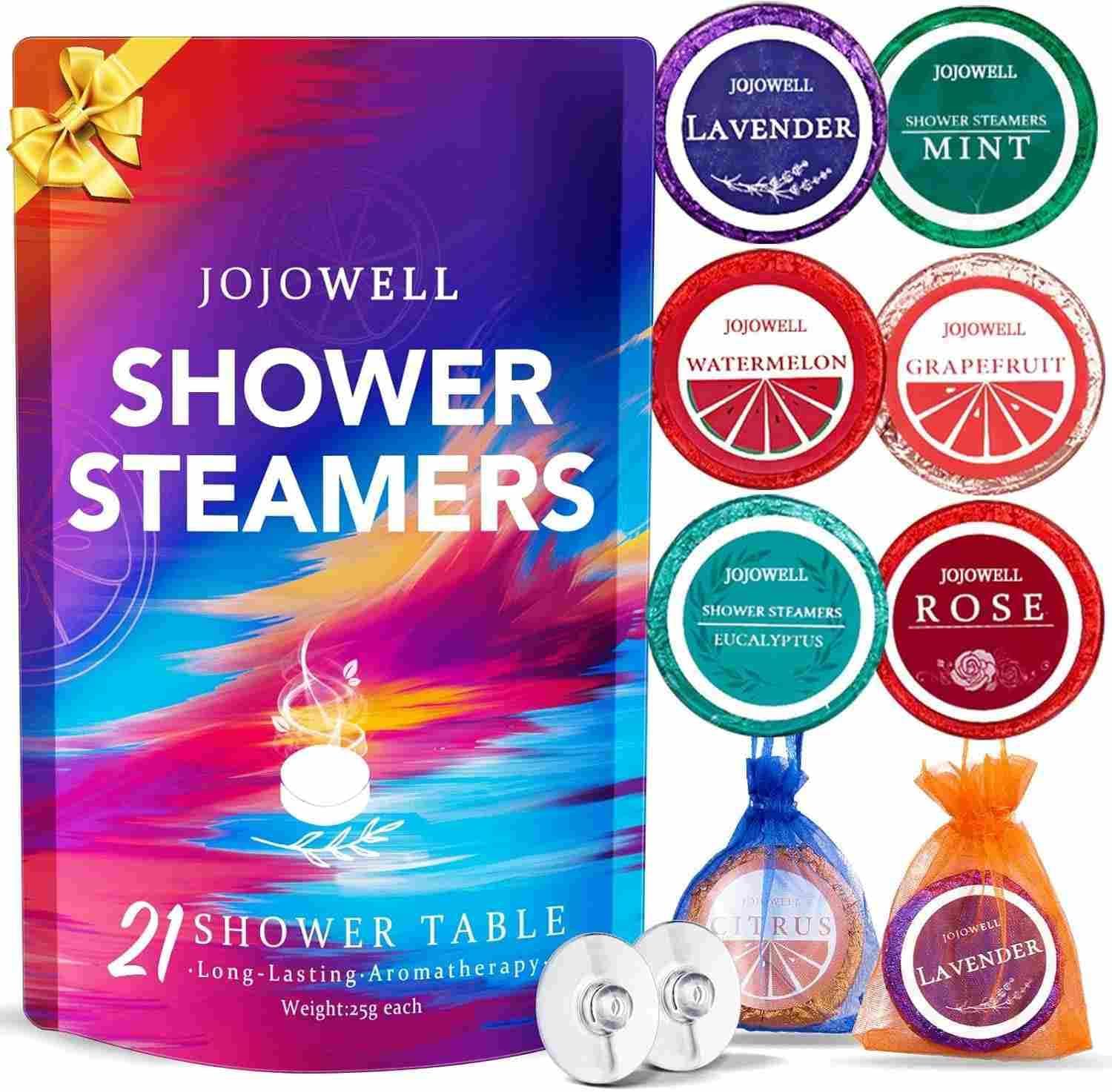 Detalle de JoJowell Shower Steamers, 21-Pack with 7 Essential-Oil Scents