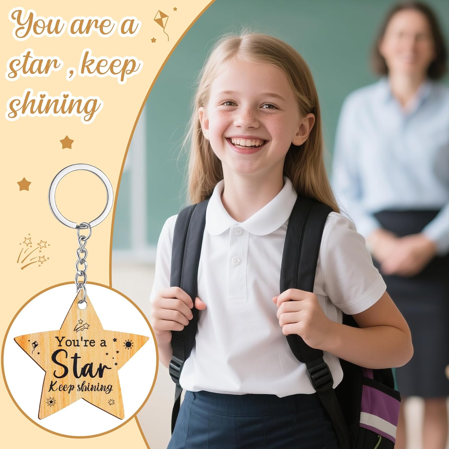 Thumbnail 3 de CSYY 24‑Piece Star Keyring Set: School Leaver Gifts for Pupils (Class of 2026)