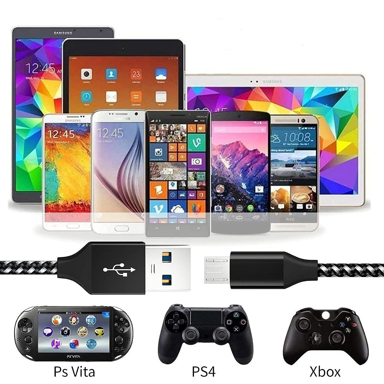 Detalle 2 de Usb Charger Cable for PS4 Controller 3M