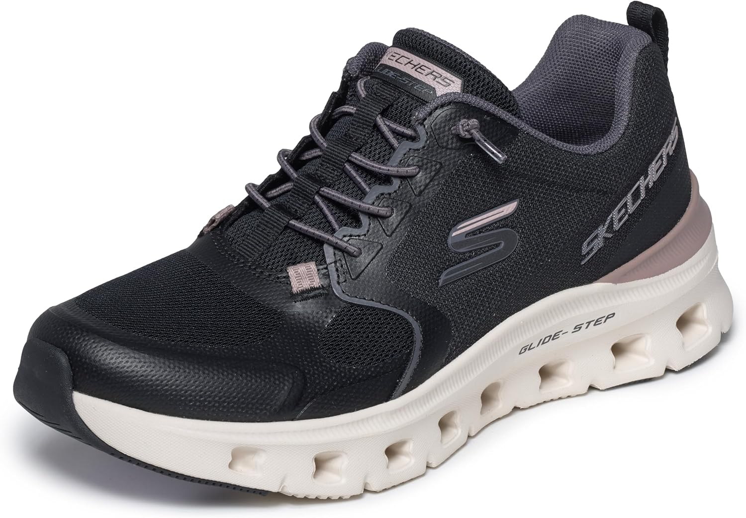 Detalle 2 de Skechers Damen Glide-Step Pro Turnschuhe – Taupe Mesh/Multi Trim, Größe 39 EU
