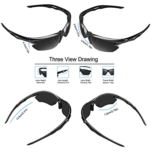 Thumbnail 5 de BONDDI gafas de sol deportivas polarizadas UV400 con montura TR90