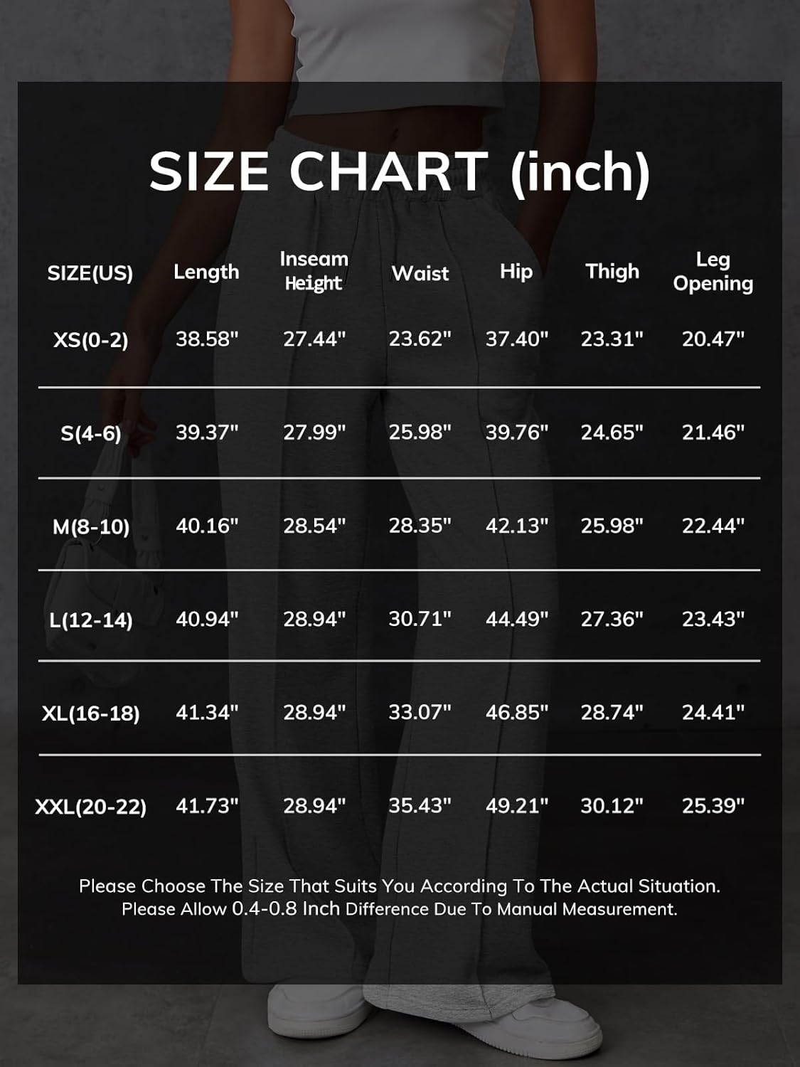 Thumbnail 5 de ATHMILE Women's Wide Leg Sweatpants: High-Waisted, Relaxed Joggers for Everyday Comfort