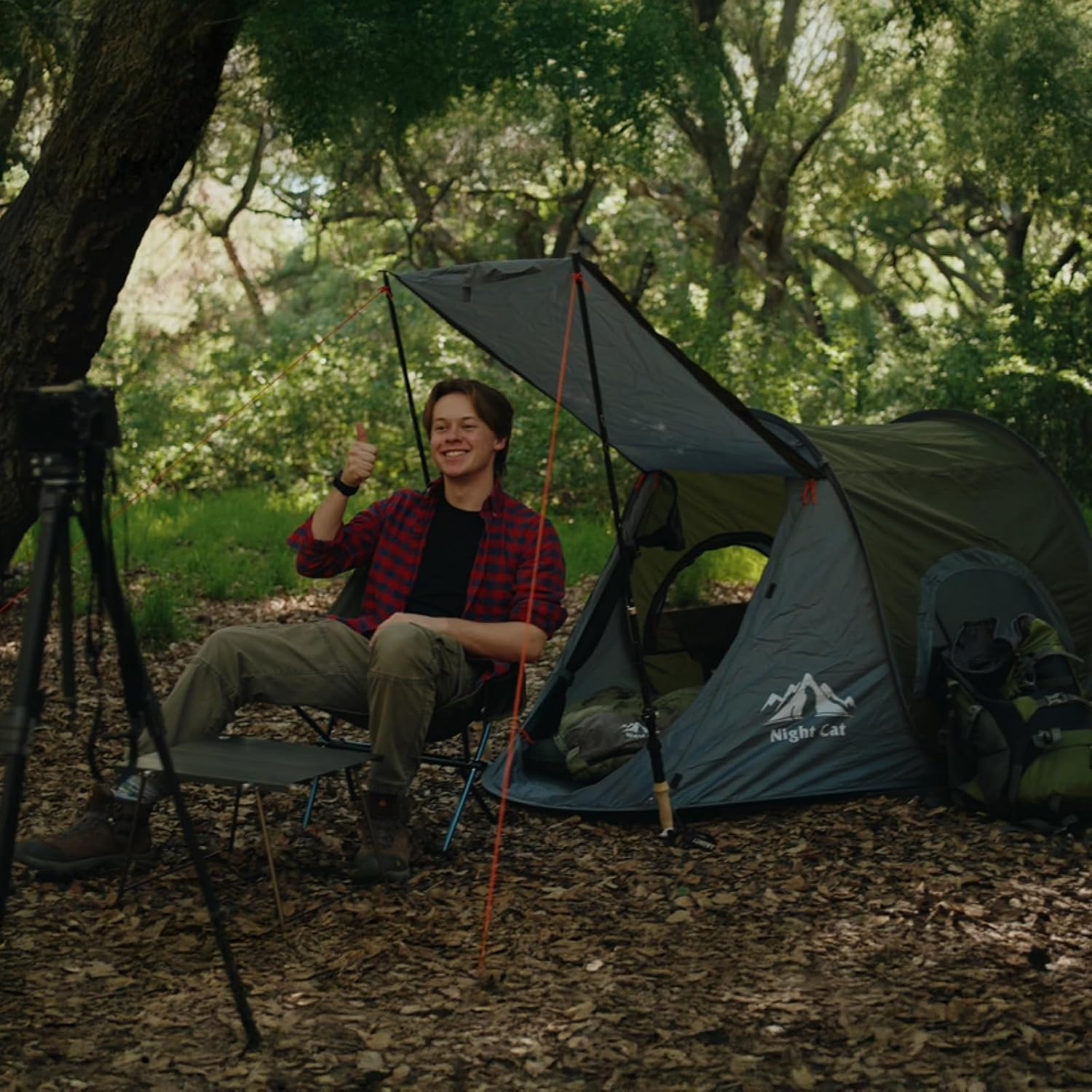 Detalle 2 de Night Cat ZP-32-1P-AGN Pop-Up Tent for One, 2000 mm Waterproof