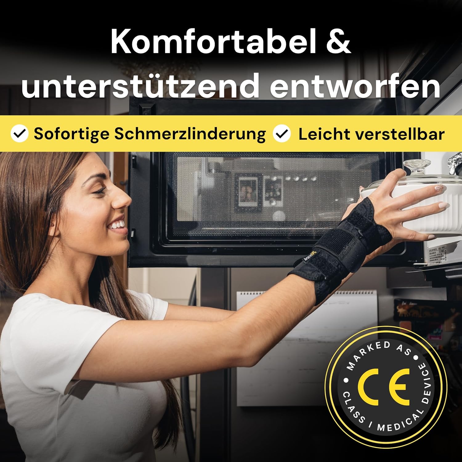 Thumbnail 2 de BraceUP Handgelenkstütze mit Metall-Linke Hand (L/XL) – Handgelenkbandage bei Sehnenscheidenentzündung